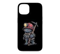 Miner Buddy With Helmet And Miner's Lamp Case for iPhone 13
