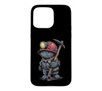 Miner Buddy With Helmet And Miner's Lamp Case for iPhone 15 Pro Max