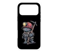 Miner Buddy With Helmet And Miner's Lamp Case for iPhone 17 Pro Max