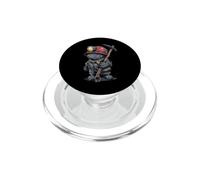 Miner Buddy With Helmet And Miner's Lamp PopSockets PopGrip for MagSafe