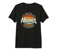 Miner The Man The Myth The Legend Vintage Stamp Mining Premium T-Shirt