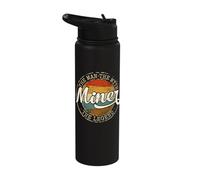 Miner The Man The Myth The Legend Vintage Stamp Mining Stainless Steel Insulated Water Bottle