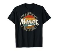 Miner The Man The Myth The Legend Vintage Stamp Mining T-Shirt