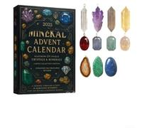 Mineral Advent Calendar for Kids | 24 Day Clear Countdown with Unique Gemstone Collection | Educational Rock Learning Kit | Christmas Mineral Calendar With Daily Gemstone Reveal