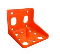 -Mineral Block Holder - Portable PP Salt Lick Stand Livestock Feeder Stand for Cows, Deer, Sheep, Goats, Weatherproof Mineral Block Container for Backyard, Farm, Outdoor, Orange and Green