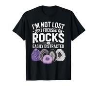 Mineral Collector Focused on Rocks and Geology T-Shirt