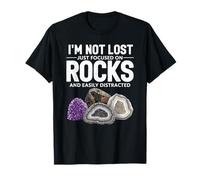 Mineral Collector Focused on Rocks and Geology T-Shirt