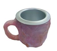 Mineral Crystal Coffee Mug | 11oz Resin Crystal Coffee Mugs | Cool Coffees Milk Cups with Metal Insulation Liner | Portable Coffees Cup for Home & Offices Use