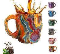 Mineral Crystal Coffee Mug, 3D Crystal Coffee Mugs, Funny Natural Mineral Rock Coffee Mug, Novelty Mineral Onyx Coffee Cup, Perfect for Coffee, Tea, or Decorative use