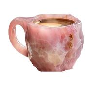 Mineral Crystal Coffee Mugs, Natural 3D Mineral Rock Coffee Mugs with Handle, Colored Elegant Drinkware, Mineral Crystal Coffee Mug Gift for Home & Office (#d)