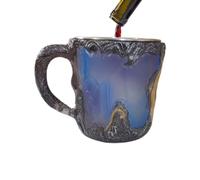 Mineral Crystal Drinking Cups - Mineral Crystal Coffee Mug - Crystal Coffee Mugs Showing Unique Agate Color and Texture, Exquisite Decoration