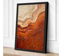 Mineral Flows Modern Canvas Wall Art Print 18x12 Inch (46 x 30 cm)