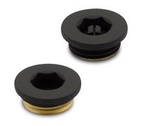 Mineral Grey Bleed Valve & Blanking Plug Set for Radiators & Towel Rails ½" BSP