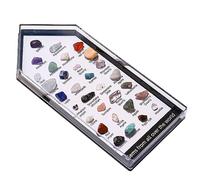 Mineral Ore Specimens Kit | Rock Mineral Collection Geology Crystals | Frame Display Home Decoration Gems Recognition, Useful Teaching Samples, Science Educational Toys