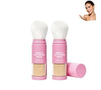 Mineral Powder Sunscreen, Oil-Control Face & Scalp Protection, Over Makeup Super UV Protection SPF50+, Light Texture, Invisible Finish, Sweatproof Finish, Portable Sun Care Design (2PCS)