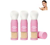 Mineral Powder Sunscreen, Oil-Control Face & Scalp Protection, Over Makeup Super UV Protection SPF50+, Light Texture, Invisible Finish, Sweatproof Finish, Portable Sun Care Design (3PCS)