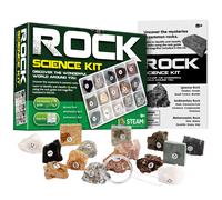 Mineral Rock Stone Collection Kit, Rock Samples Science Kit for Kids ? 15 Genuine Samples (Obsidian, Granite, Quartzite & More), STEM Education &