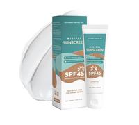 Mineral Shade Sunscreen Cream SPF 45 - Zinc Oxide Sunscreen,Face & Body Moisturiser, Lightweight Water-Based Non-Greasy Sun Block, Ideal Travel Size for Women Beauty Care
