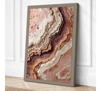 Mineral Strata Minimalist Canvas Wall Art Print 18x12 Inch (46 x 30 cm)