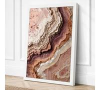 Mineral Strata Minimalist Canvas Wall Art Print 18x12 Inch (46 x 30 cm)
