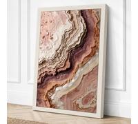 Mineral Strata Minimalist Canvas Wall Art Print 18x12 Inch (46 x 30 cm)