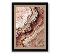 Mineral Strata Minimalist Framed Wall Art Print A3 (42×29.7cm) Black, Wall Decor for Living Room, Bedroom, Office & Home, Ready to Hang, Art Gift