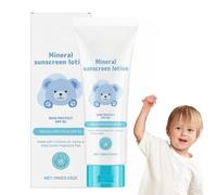 Mineral Sunscreen Kids,Kids Sun Cream SPF 50,Baby Sun Cream Zinc Oxide Sunscreen,Suncream Factor 50 K-ids for All Skin Types,Water-Resistant Baby S-unscreen,Coconut Oil&Shea Butter Natural S-unscreen