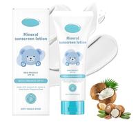 Mineral Sunscreen Lotion SPF 50 for Sensitive Skin - Broad Spectrum Sunblock Cream with Natural Ingredients, Daily Sun Protection for Adults and, Travel Size 100g, Fragrance-Free, Water-Resistant