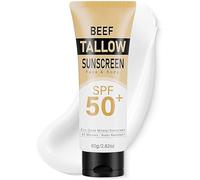 Mineral Sunscreen with Non-Toxic Zinc Oxide SPF 50,Organic Natural Beef Tallow Sunblock with Honey Beeswax,Lightweight and Non-Greasy Formula for Face,Body and Skin,for Women and Men (1)