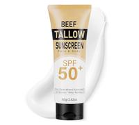 Mineral Sunscreen with Non-Toxic Zinc Oxide SPF 50, Organic Natural Beef Tallow Sunblock with Honey Beeswax, Non Greasy Formula for Face, Body and Skin - Women and Men