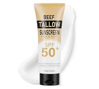 Mineral Sunscreen with Non-Toxic Zinc Oxide SPF 50, Organic Natural Beef Tallow Sunblock with Honey Beeswax, Non Greasy Formula for Face, Body & Skin - Women and Men