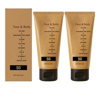 Mineral Tallow Sunscreen Spf 50+++, Beef Tallow Sunscreen, Natural Tallows Sunscreens, Non-greasy Broad Spectrum Cream, Deep Hydration Protection, Ideal Protection for Face and Body (2PCS)