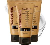Mineral Tallow Sunscreen SPF 50, Tallow Sunscreen, Face and Body Sunscreens, with Natural Tallows & Zinc Oxide, Natural Sun Shield Cream, Waterproof & Moisturising, Lightweight and Non-greasy (3)