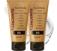Mineral Tallow Sunscreen SPF 50, Tallow Sunscreen, Face and Body Sunscreens, with Natural Tallows & Zinc Oxide, Natural Sun Shield Cream, Waterproof & Moisturising, Lightweight and Non-greasy (2)