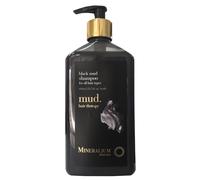 Mineralium - Dead Sea Black Mud Shampoo - All Hair Types - Purifying, Strengthening, Moisturizing - Enriched with Minerals, Aloe Vera, Vitamin E - Free from Parabens and Colorants - 400ml