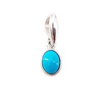Minerals Kingdom “Camille” Turquoise Pendant - Oval - 925 Silver