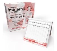 Mineroll Styptic Stick Shave Accessories (4-Packs, 80-Sticks) Stops Bleeding for Razor Nicks and Minor Cuts for Men & Women, Sanitary and Great for Barbers & Personal (1)