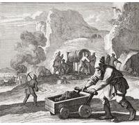 Miners at work in the 17th century. After a work by Dutch illustrator Caspar Luyken 1672-1708. Poster Print by Ken Welsh (15 x 13)
