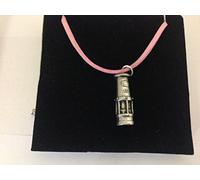 Miner's Davy Lamp Box1 F English Pewter on a Pink Cord Necklace Handmade 41CM