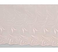 Minerva 15cm Embroidered Satin Lace Trim Pale Pink - per metre