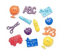 Minerva 500g Assorted Rainbow School Buttons Bulk Pack, Multicoloured, Suitable for Dressmaking