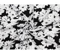 Minerva Black Deadstock Viscose Challis Fabric for Dressmaking - 140cm Wide - per metre