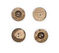 Minerva Brown Round Coconut Buttons (Value Pack) 20mm - per Pack of 50
