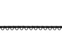 Minerva Button Looping Black - per metre