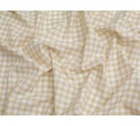 Minerva Core Range 1/4 inch Check Gingham Fabric Beige - Lightweight & Suitable for Dressmaking - Approx Width: 112.5cm / 45" - Sold per metre