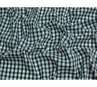 Minerva Core Range 1/4 inch Check Gingham Fabric Bottle Green - Lightweight & Suitable for Dressmaking - Approx Width: 112.5cm / 45" - Sold per metre