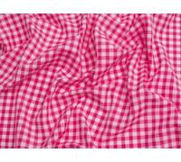Minerva Core Range 1/4 inch Check Gingham Fabric Cerise Pink - Lightweight & Suitable for Dressmaking - Approx Width: 112.5cm / 45" - Sold per metre