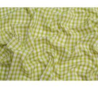 Minerva Core Range 1/4 inch Check Gingham Fabric Citrus Green - Lightweight & Suitable for Dressmaking - Approx Width: 112.5cm / 45" - Sold per metre