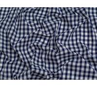Minerva Core Range 1/4 inch Check Gingham Fabric Navy Blue - Lightweight & Suitable for Dressmaking - Approx Width: 112.5cm / 45" - Sold per metre