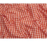 Minerva Core Range 1/4 inch Check Gingham Fabric Orange - Lightweight & Suitable for Dressmaking - Approx Width: 112.5cm / 45" - Sold per metre